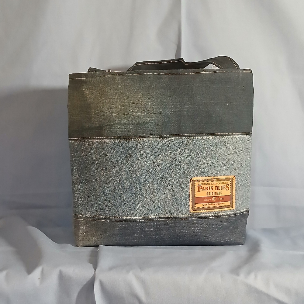 Paris Blues Two-Tone Denim Tote Bag